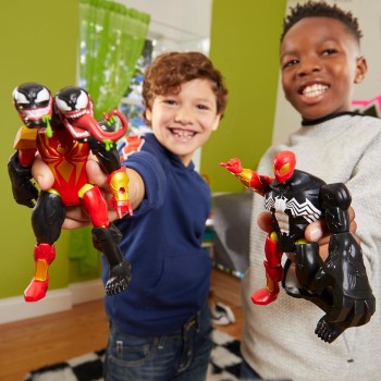 Hasbro Spiderman Spider-Man Mixmashers Iron Spider Custom Mix-And-Match Deluxe Action Figur F9206 / F9217 5010996247698