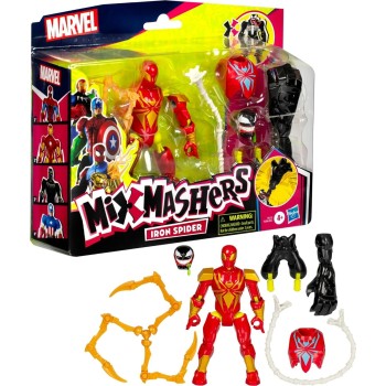 Hasbro Spiderman Spider-Man Mixmashers Iron Spider Custom Mix-And-Match Deluxe Action Figur F9206 / F9217 5010996247698