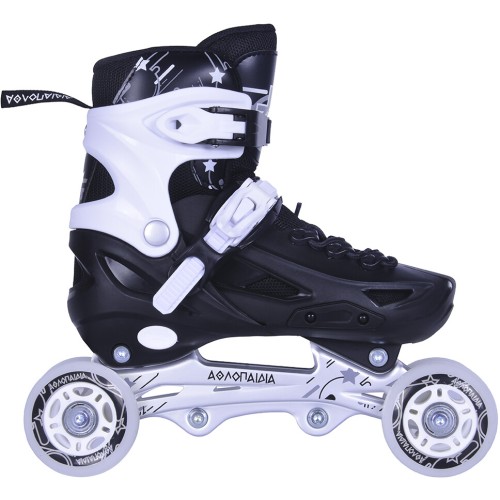 ΑΘΛΟΠΑΙΔΙΑ 3k αυξομειούμενα πατίνια/roller skates/παγοπέδιλα 3 σε 1 - μαύρο χρώμα μαύρο, μέγεθος 31-34 002.10306/RIS/M/31 998577