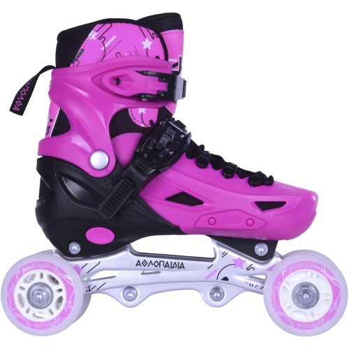 ΑΘΛΟΠΑΙΔΙΑ 3K Varling Skates/roller Skates/ice Skates 3 in 1 - Pink Pink, Size 35-38 002.10306/RIS/P/35 9985777013174