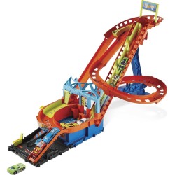 Mattel Hot Wheels City Roller Coaster Rally Track Set, With 5 Cars HJV69 194735095414