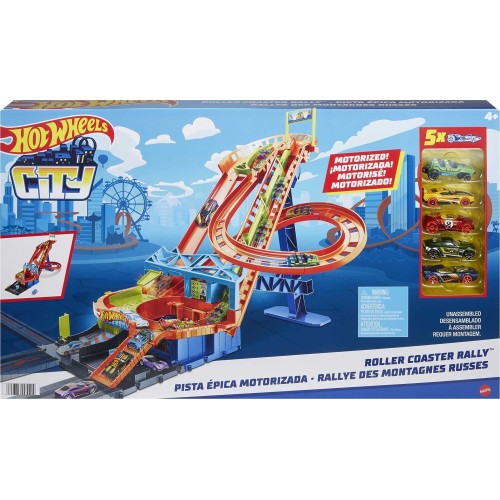 Mattel Hot Wheels Hw City - Πίστα Ράλι Τρενάκι Λούνα Παρκ City Όχημα Παιχνίδι HJV69 194735095414