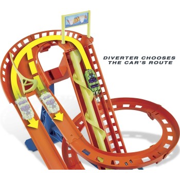 Mattel Hot Wheels City Roller Coaster Rally Track Set, With 5 Cars HJV69 194735095414