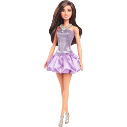 Mattel Barbie Fashionistas Doll 234 - Μωβ Φόρεμα Fashionistas Κούκλα FBR37 / HYT92 194735255573