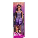 Mattel Barbie Fashionistas Doll 234 In Sequined Purple Dress And Silvery Accessories, Brown Hair FBR37 / HYT92 194735255573