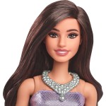 Mattel Barbie Fashionistas Doll 234 In Sequined Purple Dress And Silvery Accessories, Brown Hair FBR37 / HYT92 194735255573