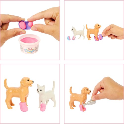Mattel Barbie Fast Cast Veterinarian Clinic Playset With Pink Colored Hair Fashion Doll, Vet Furniture & 10+ Accessories JFX93 1