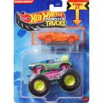 Mattel Hot Wheels Monster Truck & Car, 1:64 Scale Die-Cast Truck & Car (2 Vehicles) Rodger Dodger GRH81 / JCG44 194735270262