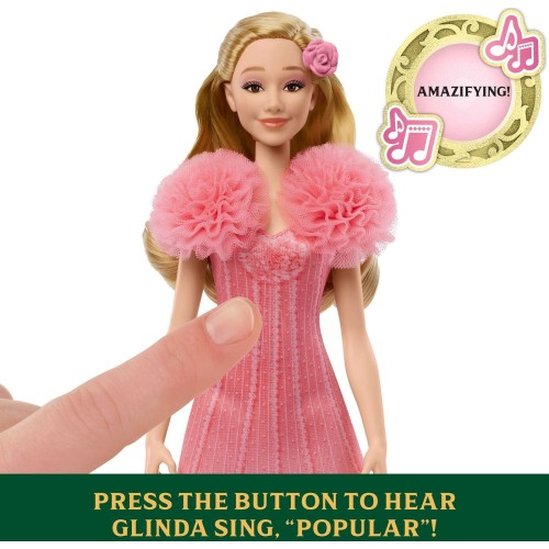 Mattel Wicked Singing Glinda Fashion Doll, Posable With Removable Movie Fashions & Accessories JLG49 194735363452