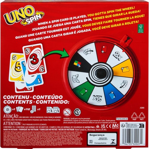 Mattel Uno Spin Επιτραπέζιο Παιχνίδι Καρτών  JGR00 194735320271