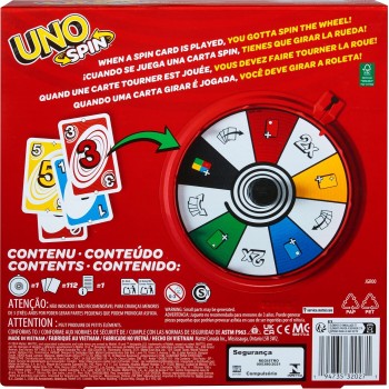 Mattel Uno Spin Επιτραπέζιο Παιχνίδι Καρτών  JGR00 194735320271
