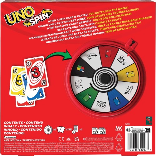 Mattel Uno Spin Επιτραπέζιο Παιχνίδι Καρτών  JGR00 194735320271
