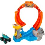 Mattel Hot Wheels Monster Trucks - Πίστα Λουπ Με Καρχαρια Monster Trucks Όχημα Παιχνίδι JFR08 194735303731