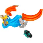 Mattel Hot Wheels Monster Trucks - Πίστα Λουπ Με Καρχαρια Monster Trucks Όχημα Παιχνίδι JFR08 194735303731