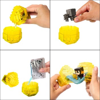 Mattel Minecraft Mini Mode Potion Brewing Slimy Brew Yellow Action Figures With Color Reveal (Characters May Vary) HTK99 / JCD12