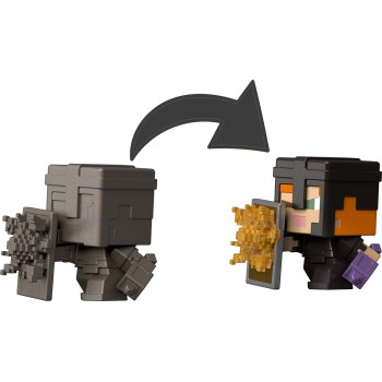 Mattel Minecraft Mini Mode Potion Brewing Slimy Brew Yellow Action Figures With Color Reveal (Characters May Vary) HTK99 / JCD12