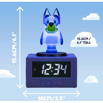 Bluey Paladone Alarm Clock, Blue, Small 105031 5056577751444