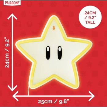 Paladone: Super Mario - Super Star Wall Mountable LED Neon Light (PP14711NNVN) 104532 5056577757736
