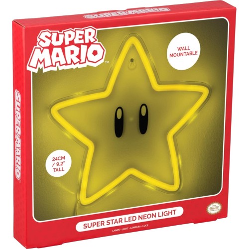 Paladone: Super Mario - Super Star Wall Mountable LED Neon Light (PP14711NNVN) 104532 5056577757736