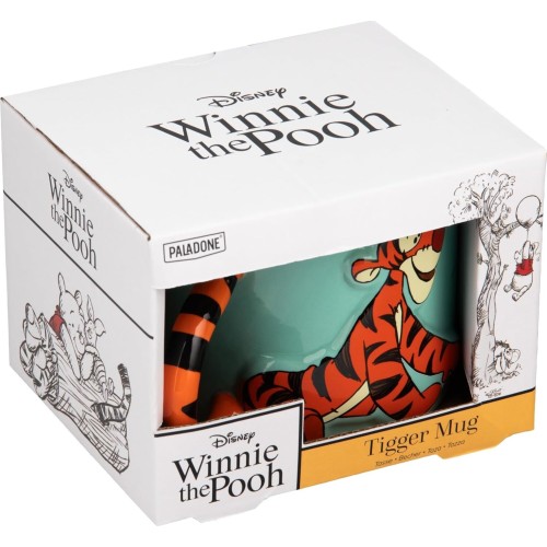 Paladone Disney Winnie the Pooh Tigger Tail Large Ceramic Mug, Officially Licensed Winnie The Poo 104526 5056577755763
