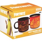 paladone fortnite peely and fishstick heat  mug 350ml, officially licensed  104460 5056577756647