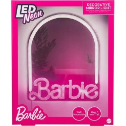 paladone barbie led neon light up wall mirror, officially licensed  home an 104444 5056577755985