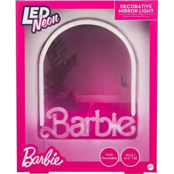 paladone barbie led neon light up wall mirror, officially licensed  home an 104444 5056577755985