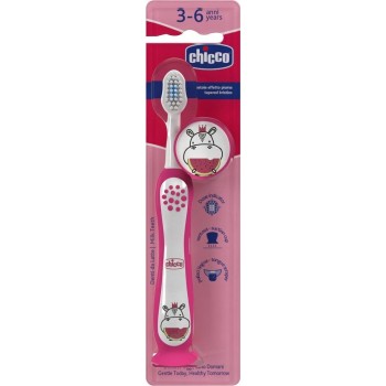 Chicco οδοντόβουρτσα hippo για 3-6 ετών L80-12083-00 8058664174720