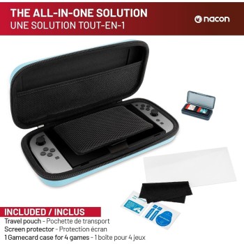 nacon 3-pack for switch 2 | 1 hard case | 1 screen protector | game storage box r  3665962028331