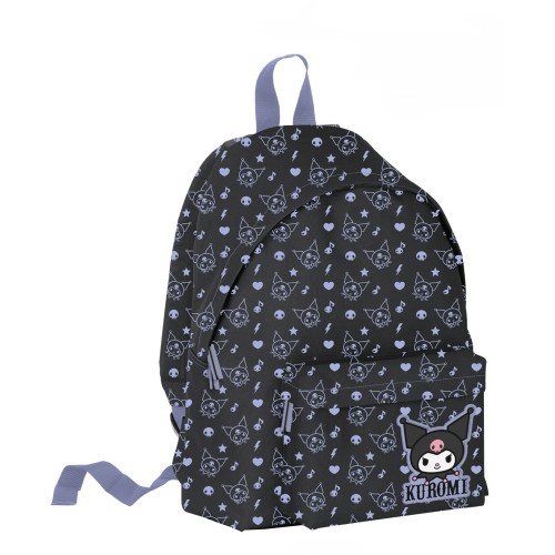 graffiti Backpack Round Black Pattern Kuromi 252235 5202860522356