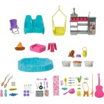 Mattel Barbie Dream Camper Playset With Roof Tent, BBQ Grill With Color-change Feature & 60+ Accessories HRJ78 194735178384