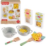 Mattel Fisher-Price  •Preschool Toy Pots & Pasta Chef Set, 31-Piece Pretend Cooking Playset With Play Food & Wood JFG14 19473529