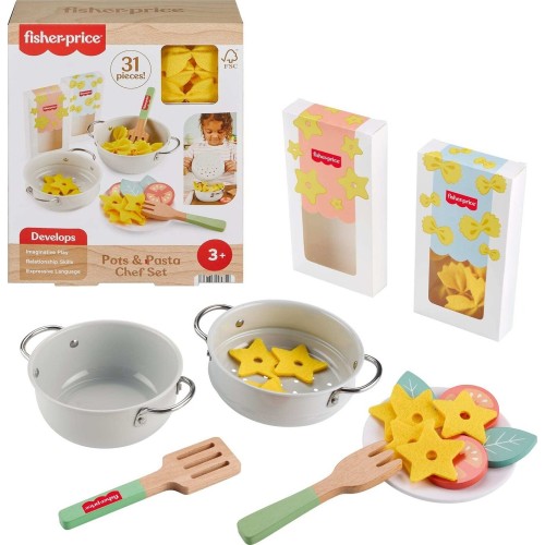 Mattel Fisher-Price Ξύλινο Σετ Ζυμαρικών JFG14 194735295852