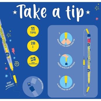 Legami Stackable Pencil with Eraser - Take a Tip - Monster STEKIT3 / STE0003 8052694030506