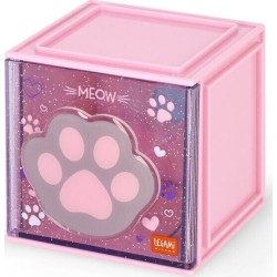 Legami Stackable Desk Storage Box - Cutie Cube - Kitty SBX0003 8052694030315