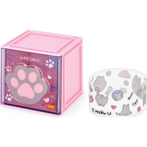 Legami Stackable Desk Storage Box - Cutie Cube - Kitty SBX0003 8052694030315