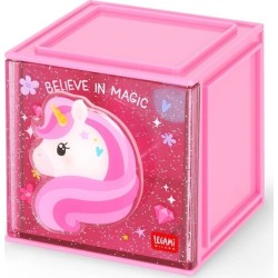 Legami Stackable Desk Storage Box - Cutie Cube - Unicorn SBX0001 8052694030292