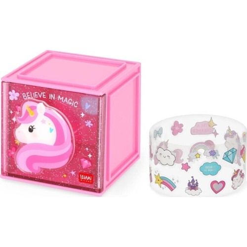 Legami Stackable Desk Storage Box - Cutie Cube - Unicorn SBX0001 8052694030292