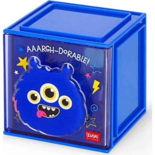 Legami Stackable Desk Storage Box - Cutie Cube - Monster SBX0006 8052694035754