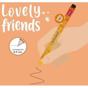 Legami decorative Lion Gel Pen from the Lovely Friends family CPPKIT13 / CPP0013 8052694030117