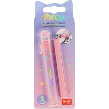 Legami Retractable Eraser with Refill - Meow SERPKIT1 8052694029937