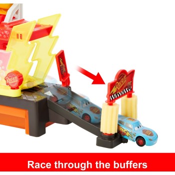Mattel Disney Pixar Cars Disney and Pixar Cars Color Changers Race Ready Car Wash Playset & Color Changing Lightning Mcqueen JBM