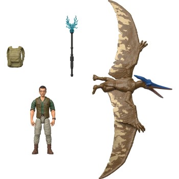 Mattel Jurassic World Rebirth Dr. Loomis & Pteranodon Παιδικά Φιγούρα Παιχνιδιού JGB82 / JGB83 194735309757