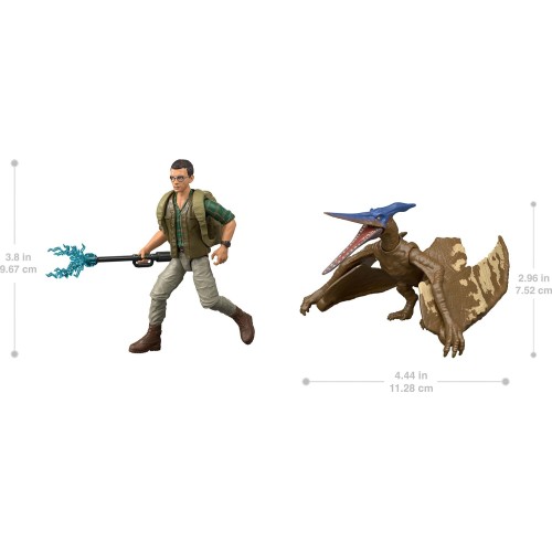 Mattel Jurassic World Rebirth Dr. Loomis & Pteranodon Παιδικά Φιγούρα Παιχνιδιού JGB82 / JGB83 194735309757
