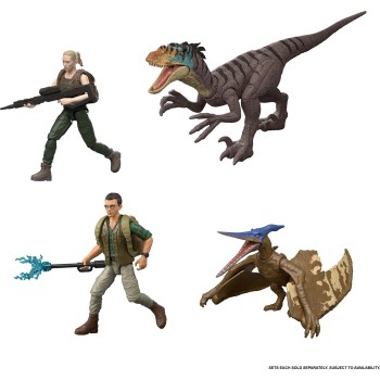 Mattel Jurassic World Rebirth Dr. Loomis & Pteranodon Figures Pack, Movie Accurate 3.75-Inch Scale JGB82 / JGB83 194735309757