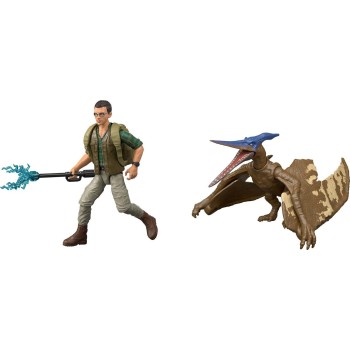 Mattel Jurassic World Rebirth Dr. Loomis & Pteranodon Παιδικά Φιγούρα Παιχνιδιού JGB82 / JGB83 194735309757