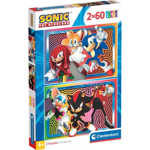 Clementoni Children's Super Color Sonic 2x60 pcs 1200-24821 | Toys-shop.gr