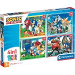 Clementoni Sonic The Hedgehog παιδικό παζλ 4 in 1 super color sonic 12-16-20-24 τμχ 1200-21522 8005125215225