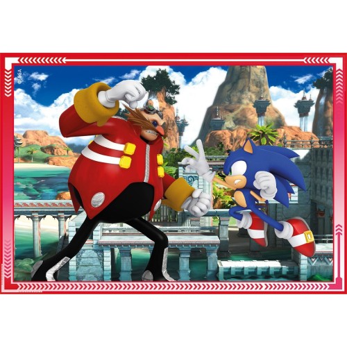Clementoni Sonic The Hedgehog Children's Puzzle 4 in 1 Super Color ...