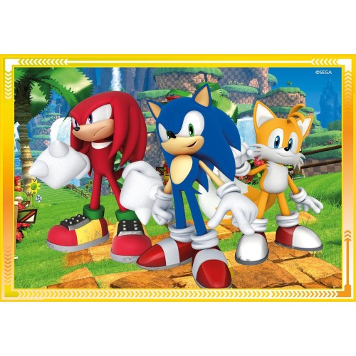 Clementoni Sonic The Hedgehog Children's Puzzle 4 in 1 Super Color ...